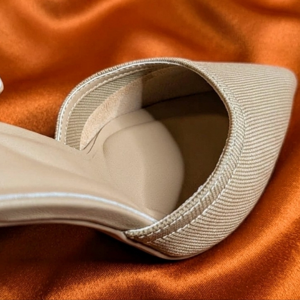 Nude Pointed Ankle-Strap Pump - Picture 2 of 12